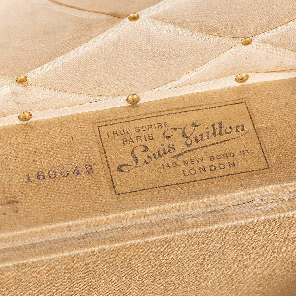 Antike Louis Vuitton-Truhe des 20. Jahrhunderts aus Monogramm-Leinwand mit Monogramm, Frankreich um 1900 im Angebot 7