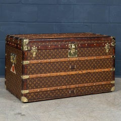 Antique 20th Century Louis Vuitton Trunk In Monogram Canvas, France c.1900