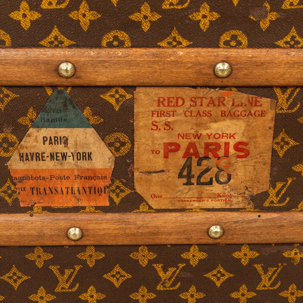 Antique 20th Century Louis Vuitton Trunk In Monogram Canvas, France c.1910 For Sale 10
