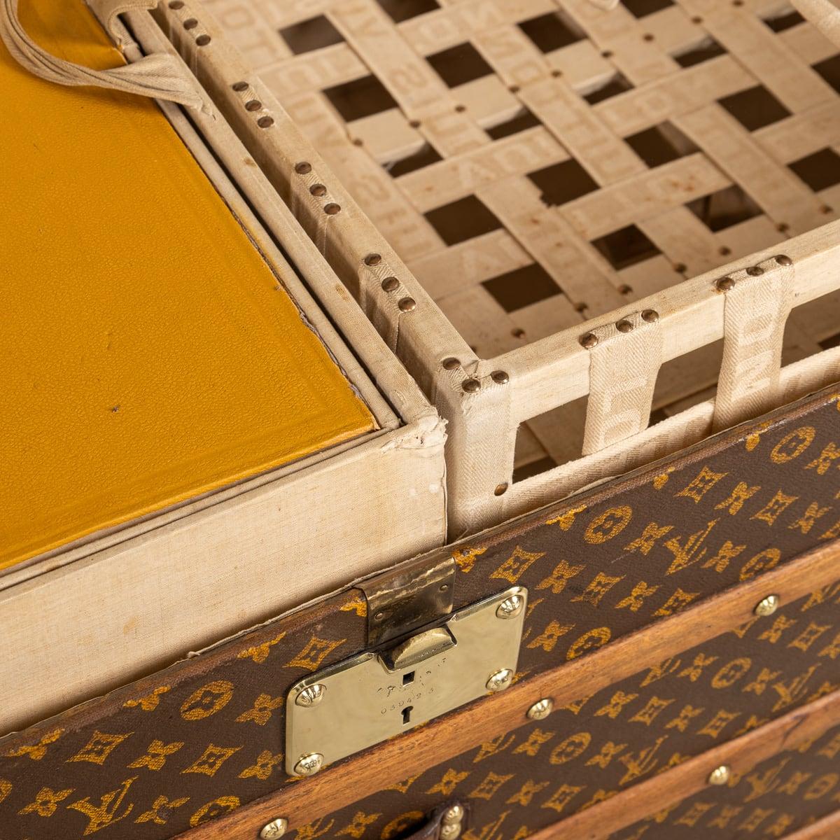 Antique 20th Century Louis Vuitton Trunk In Monogram Canvas, France c.1910 For Sale 13