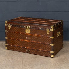 Antique 20th Century Louis Vuitton Trunk In Monogram Canvas, France c.1910