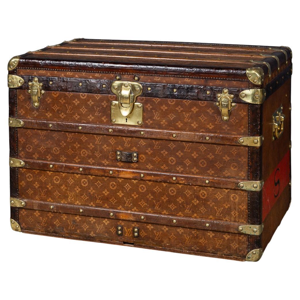 Antique 20th Century Louis Vuitton Trunk In Monogram Canvas, France c.1920