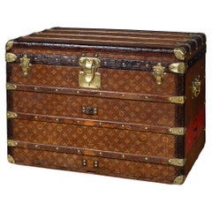 Antique 20th Century Louis Vuitton Trunk In Monogram Canvas, France c.1920
