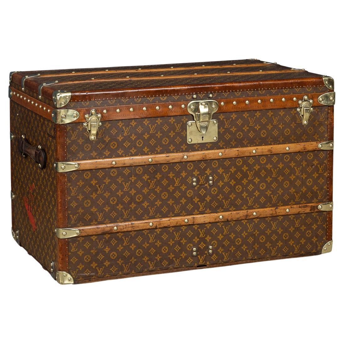 Antique 20th Century Louis Vuitton Trunk In Monogram Canvas, France c.1920 For Sale