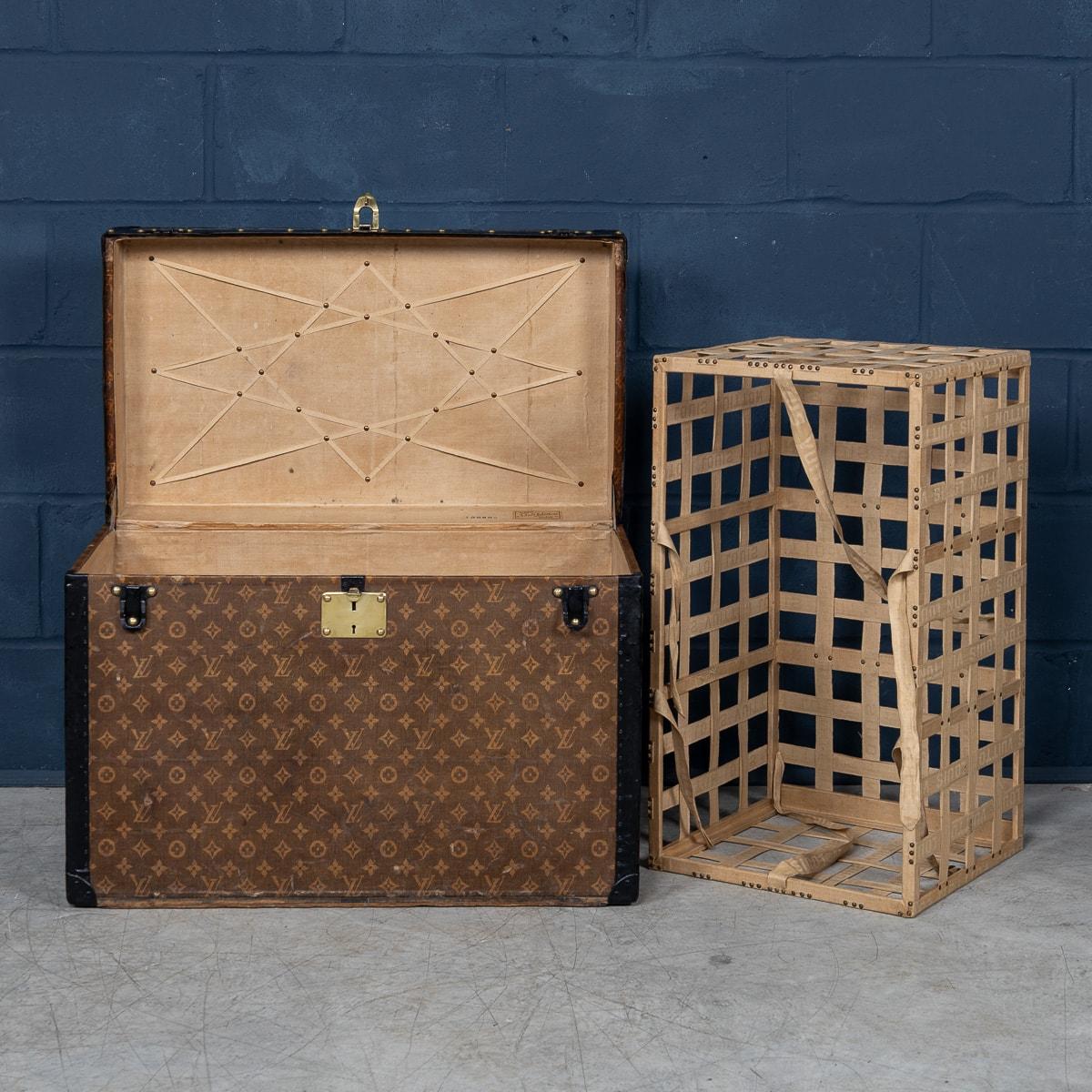 Antico baule Louis Vuitton del XX secolo in tela intrecciata, Francia c.1900 in vendita 5