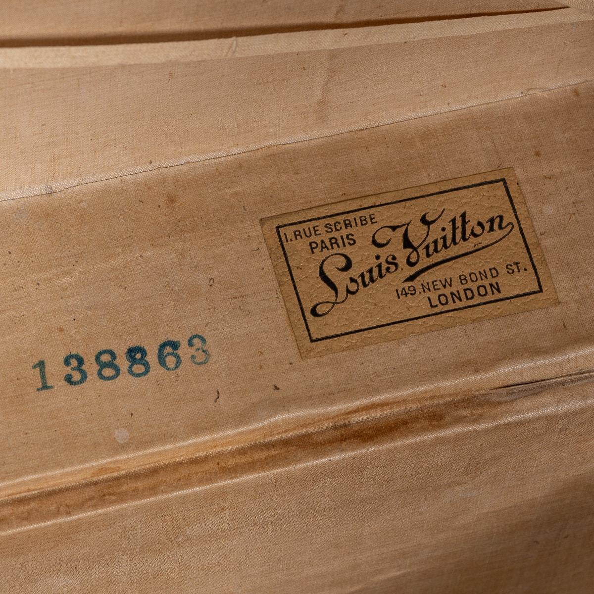 Antico baule Louis Vuitton del XX secolo in tela intrecciata, Francia c.1900 in vendita 7