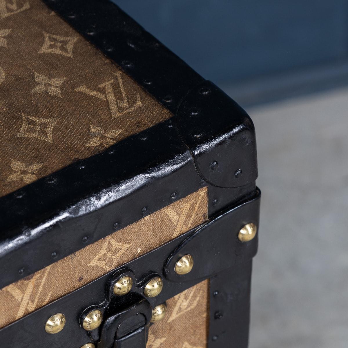 Antique 20th Century Louis Vuitton Trunk In Woven Canvas, France c.1900 For Sale 12