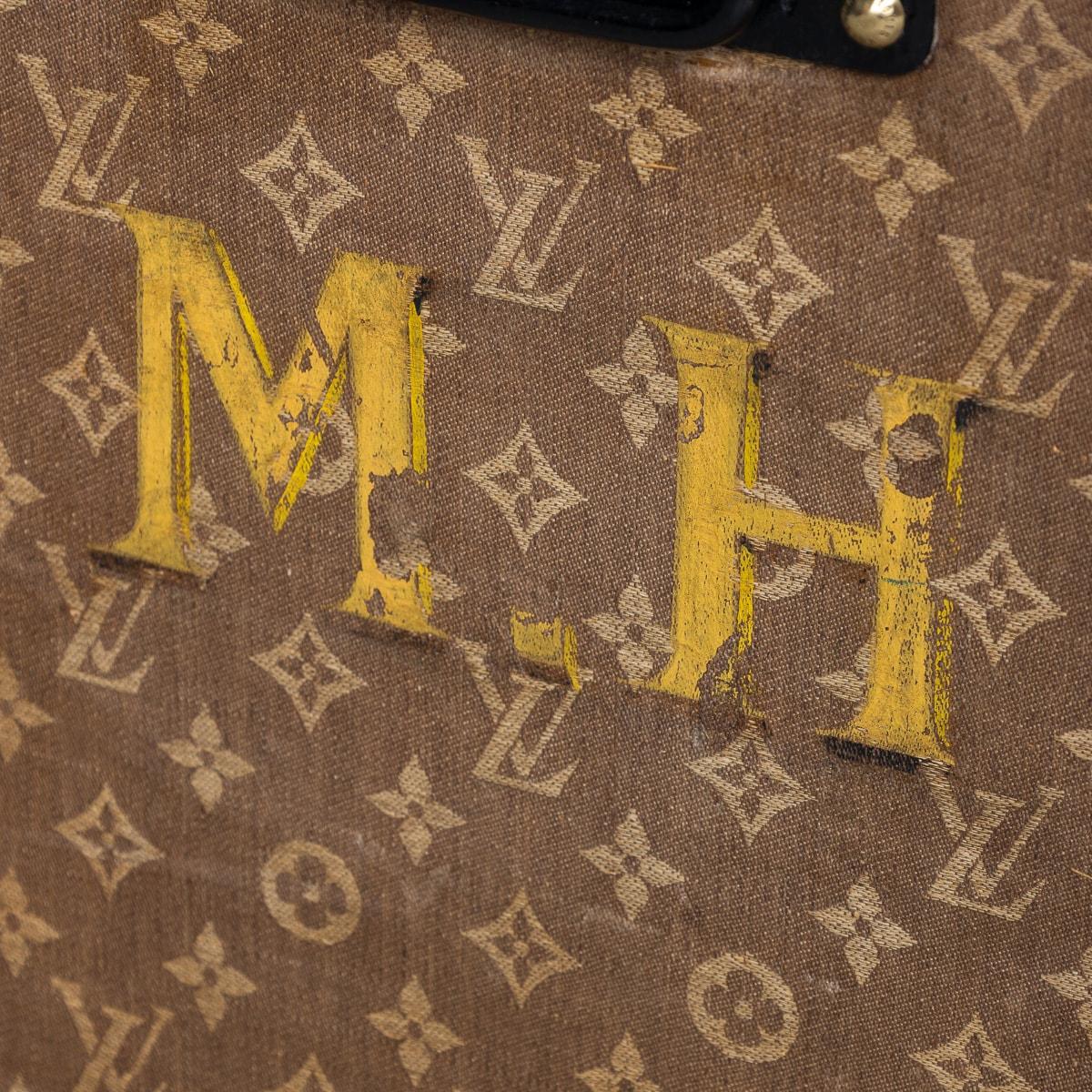 Antique 20th Century Louis Vuitton Trunk In Woven Canvas, France c.1900 For Sale 13