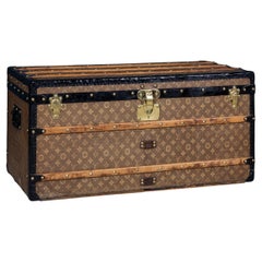 Antico baule Louis Vuitton del XX secolo in tela intrecciata, Francia c.1900