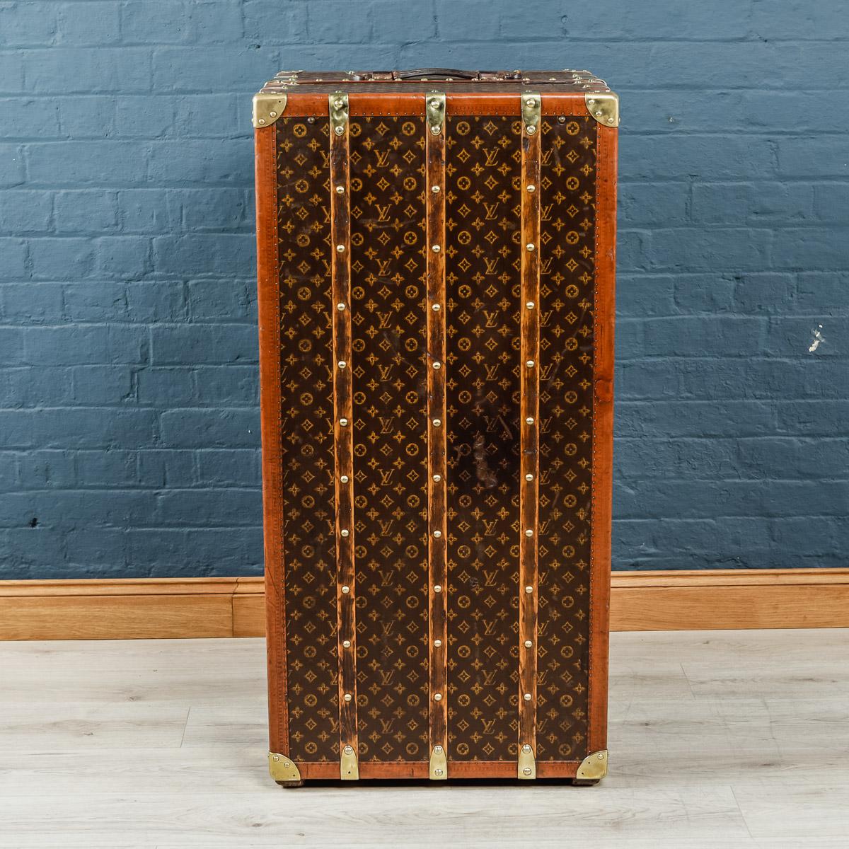 Canvas Antique 20th Century Louis Vuitton Wardrobe Trunk, circa 1930