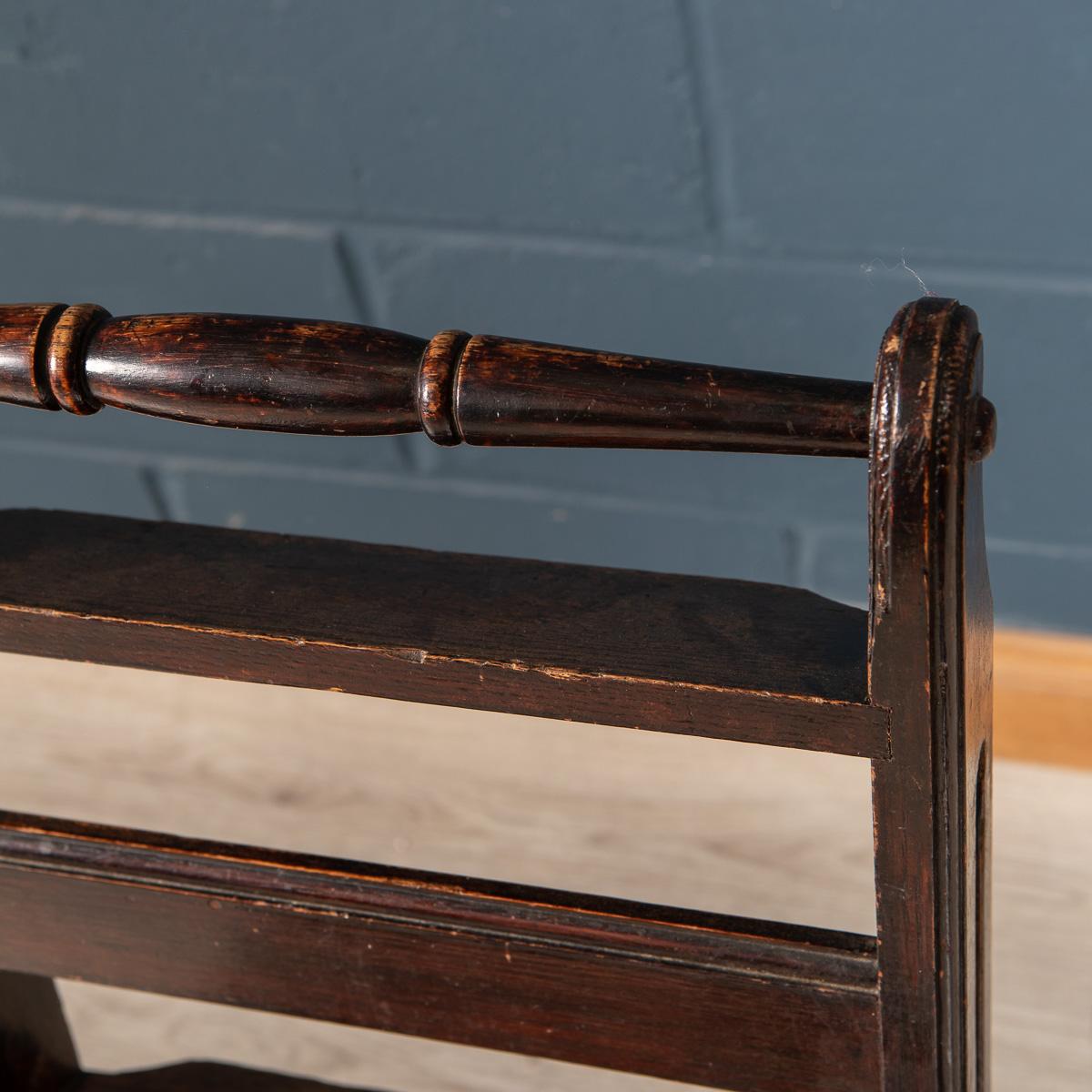 Antique 20th Century Metamorphic Oak Library Chair, England, C.1900 4