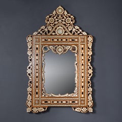 Antique 20th Century Moorish Inlaid Levantine Mirror c.1900