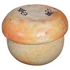 Antique pot à argile nord-africain du 20ème siècle signé Sabiha - 2Y526