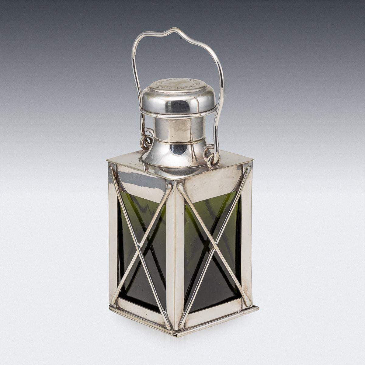 Other Antique 20th Century Novelty Silver Plated Lantern Decanter By Marples & Co