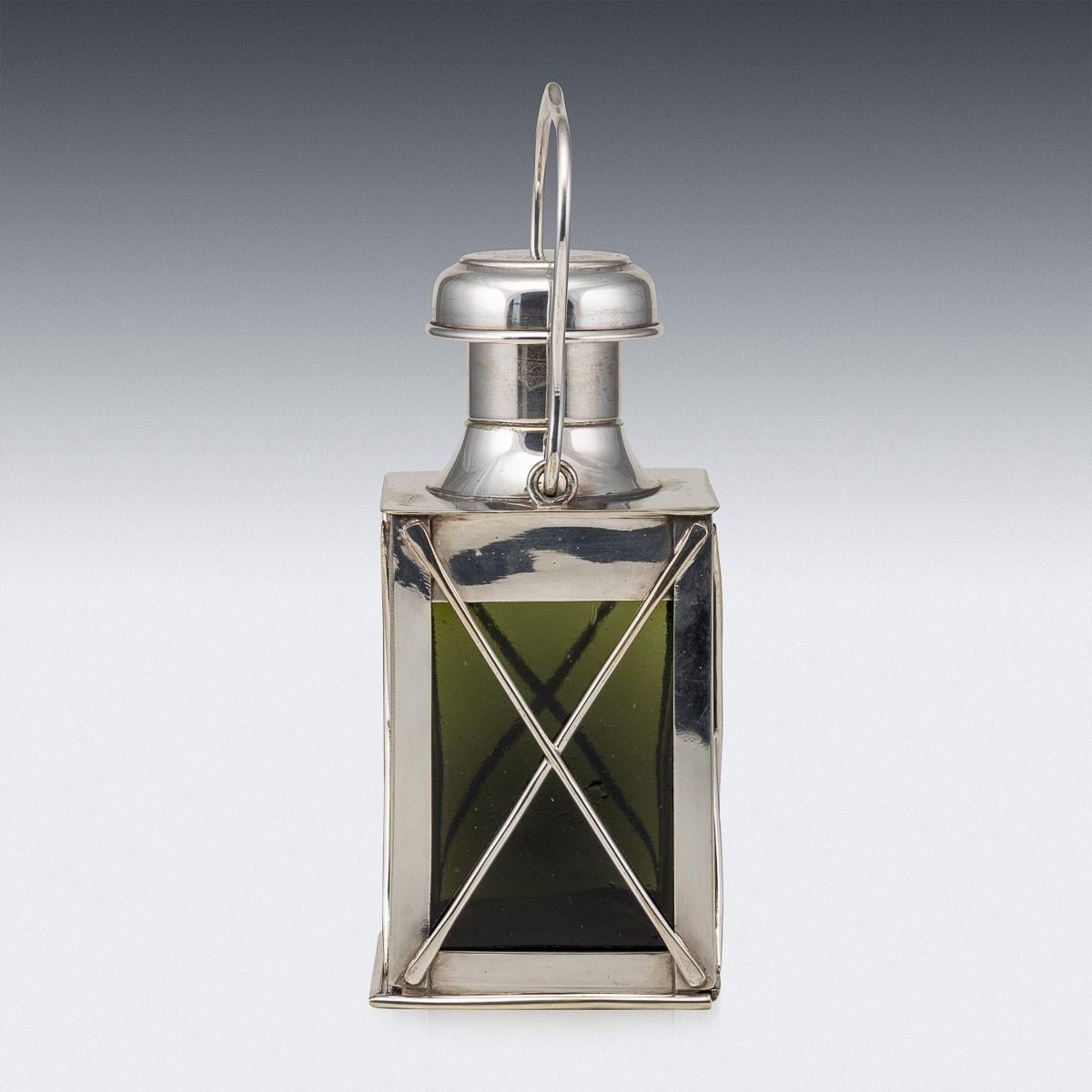 Early 20th Century Antique 20th Century Novelty Silver Plated Lantern Decanter By Marples & Co