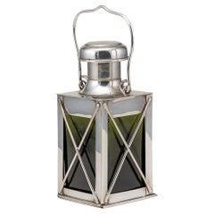 Antique 20th Century Novelty Silver Plated Lantern Decanter By Marples & Co
