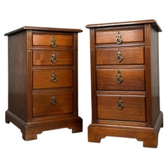 Antique 20th Century Pair Of Bedside Cabinets In Walnut ( REF AF-3456 )
