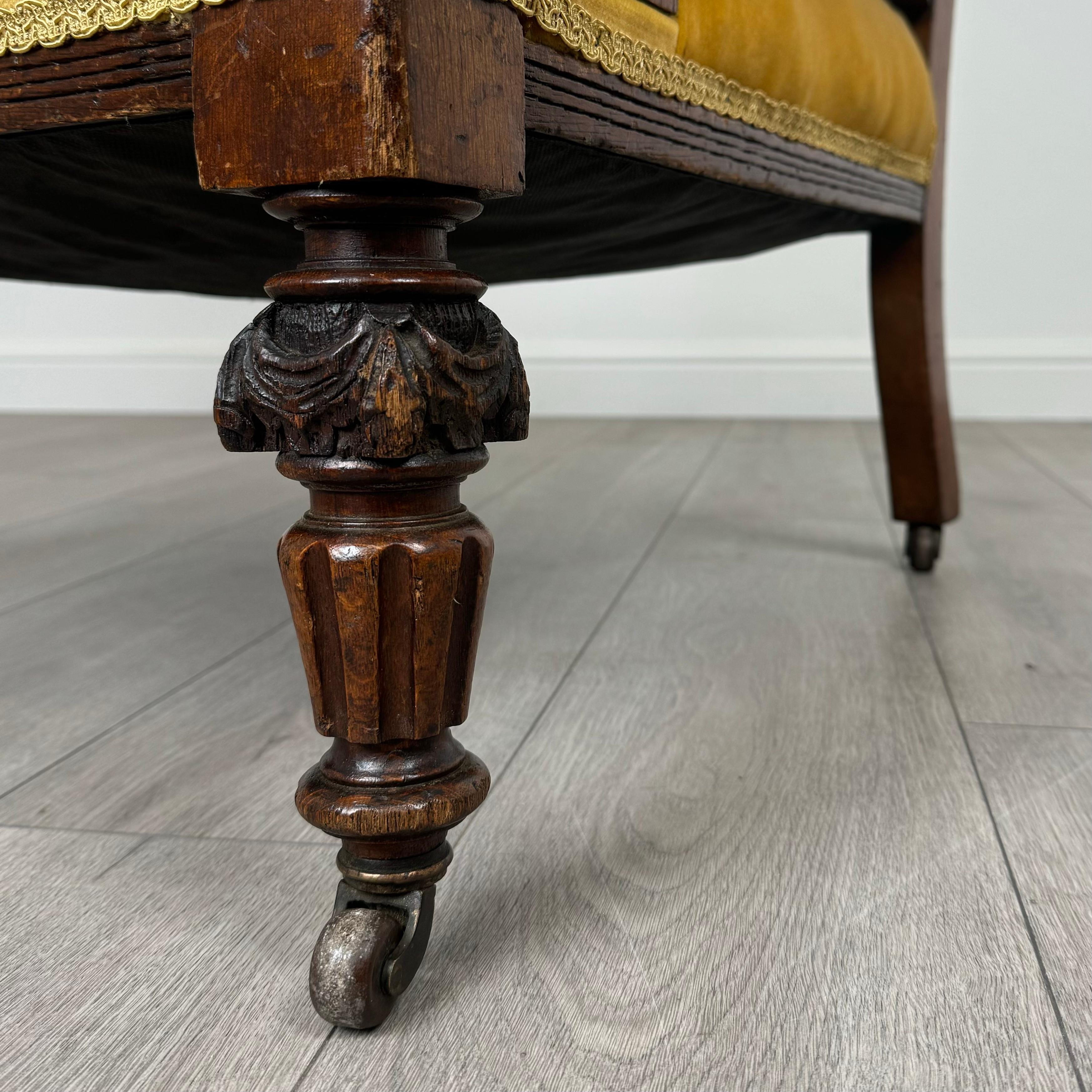 Antica coppia di poltrone in Oak intagliate del 20° secolo ( REF AFS-3676 ) in vendita 7