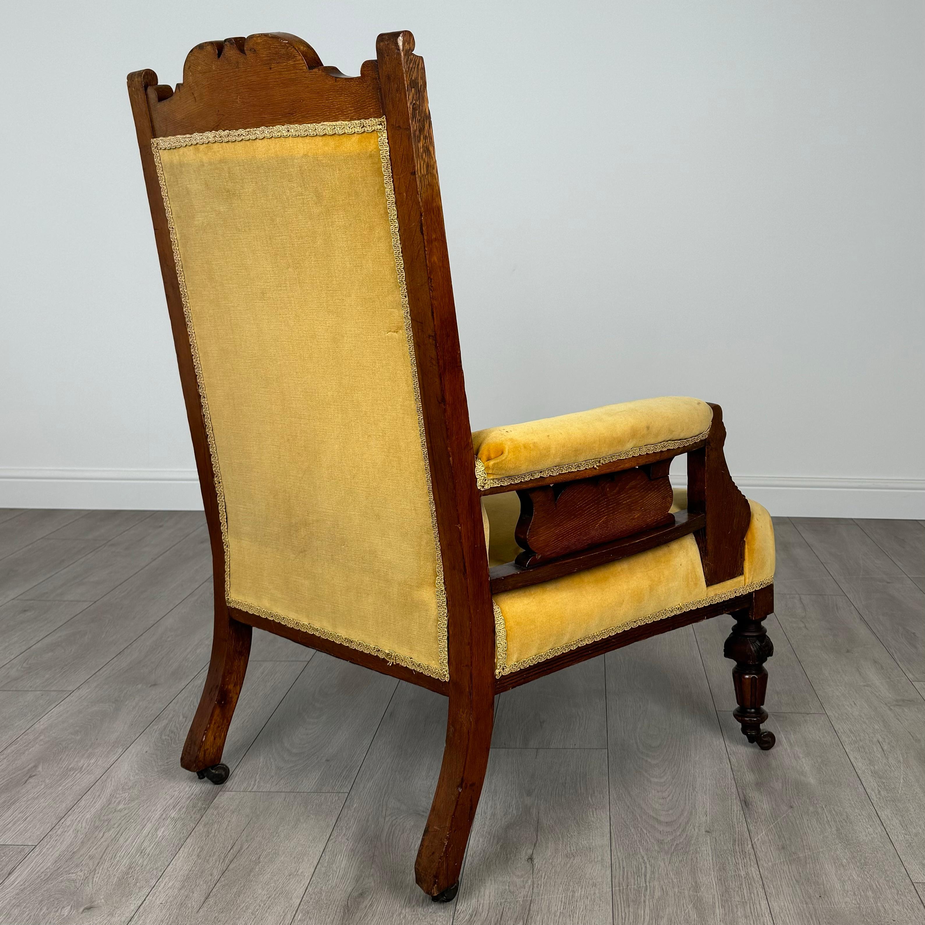 Antica coppia di poltrone in Oak intagliate del 20° secolo ( REF AFS-3676 ) in vendita 1