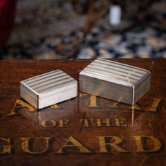 Antique 20th Century Pair Of German Export Solid Silver & Gilt Boxes c.1922