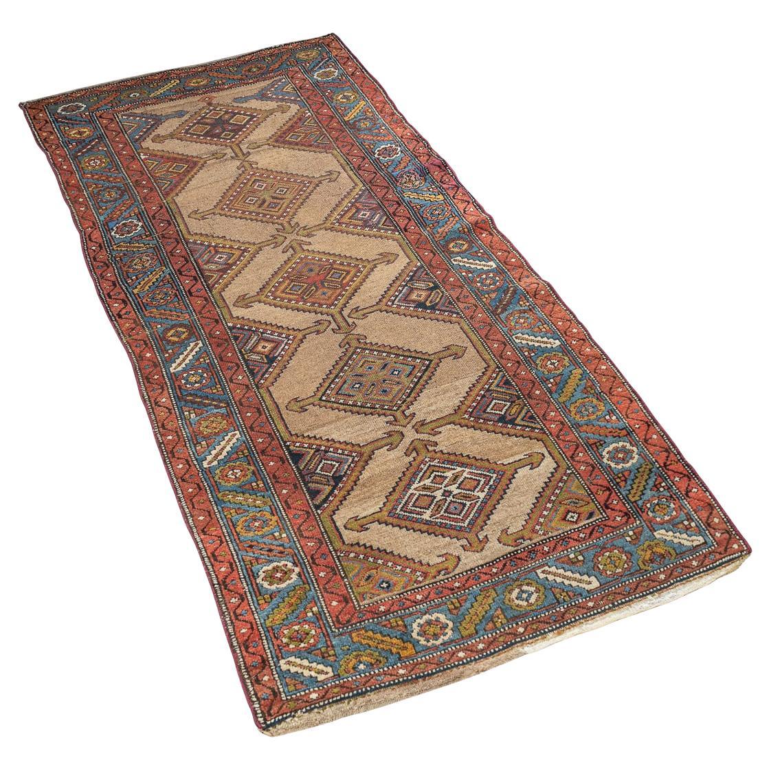 Antique 20th Century Persian Handmade Hamedan Runner Rug c.1900