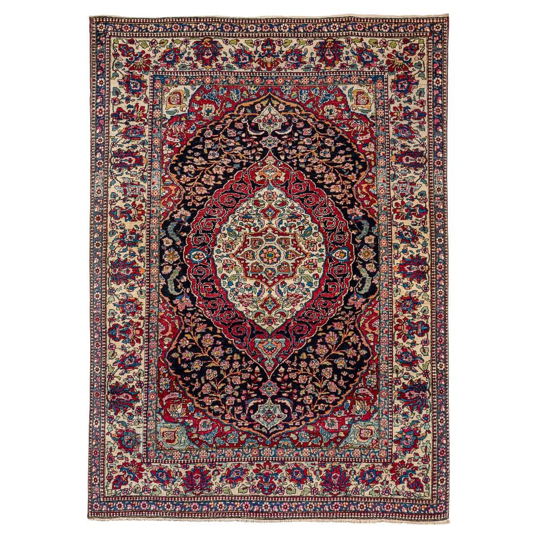 Antique 20th Century Persian Handmade Isfahan Mobarakeh Rug c.1920