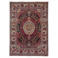 Antique 20th Century Persian Handmade Isfahan Mobarakeh Rug c.1920