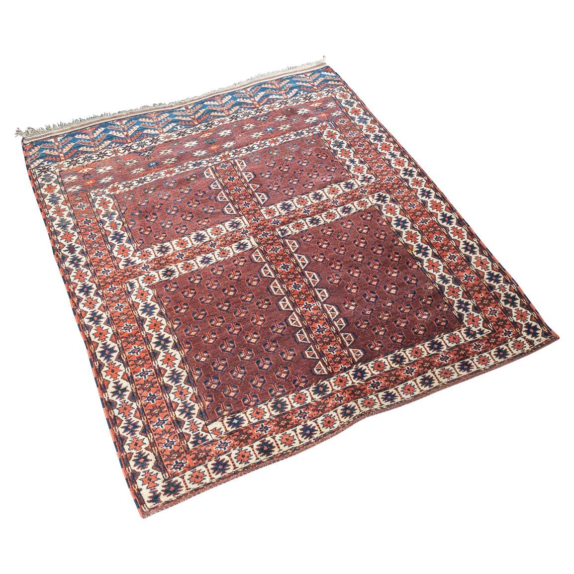Antique 20th Century Persian Rare Handmade Turkmen Rug c.1910