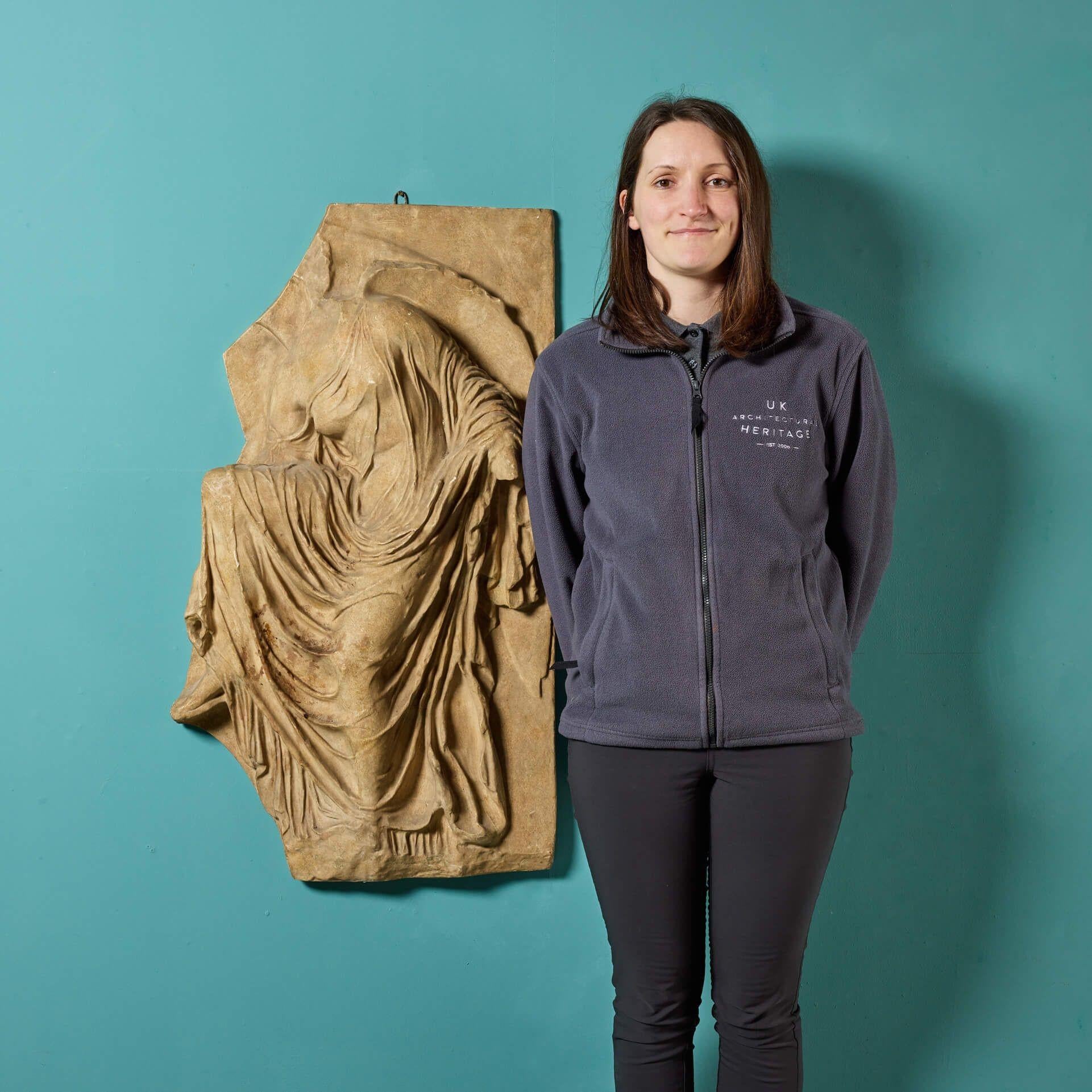An antique 20th century plaster sculpture of a Nike, the Greek goddess of victory.

Constructed from fibrous plaster with a painted finish, this unique sculpture depicts the headless goddess, after the original sculpture from the Temple of Athena