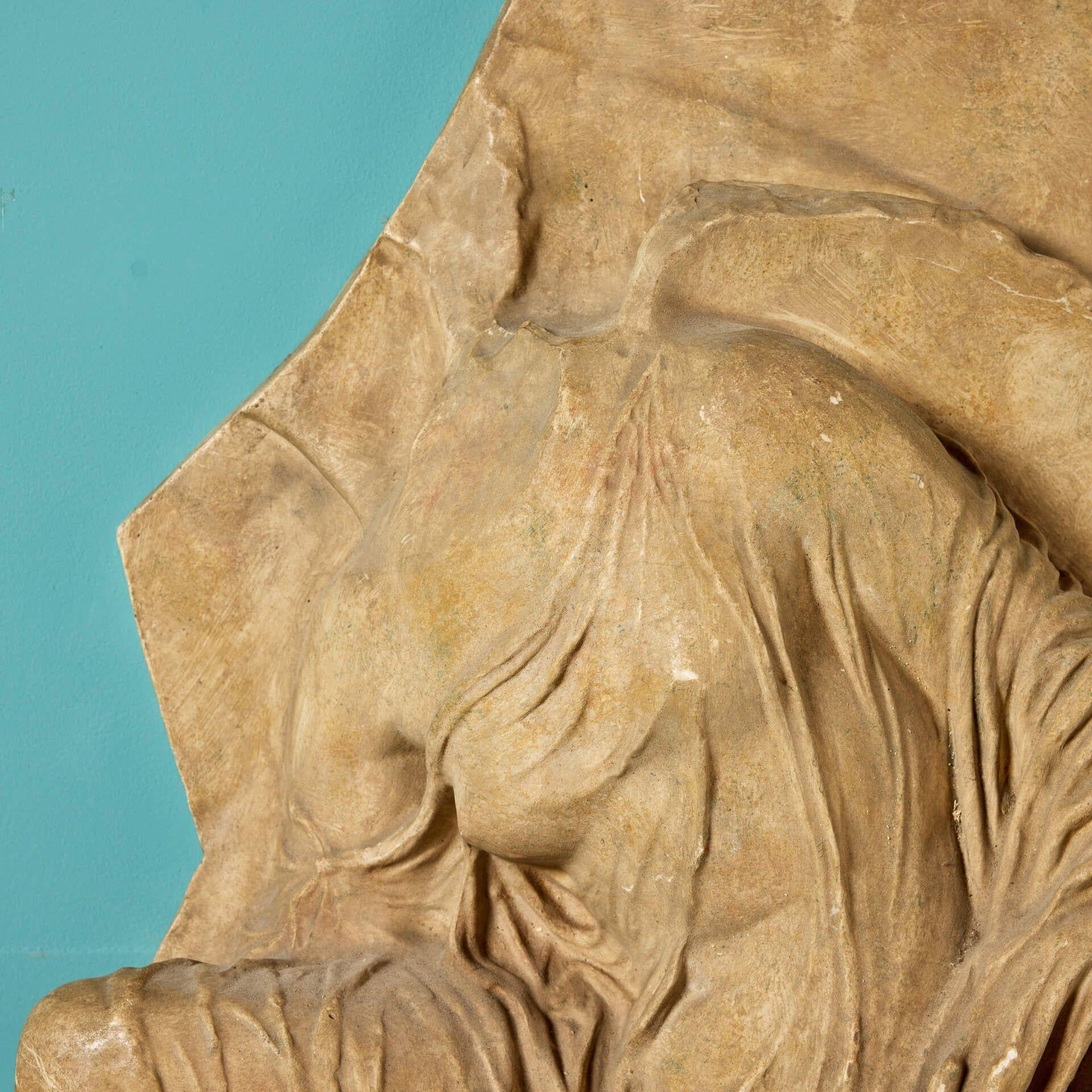 Neoclassical Antique 20th Century Plaster Sculpture of Nike For Sale
