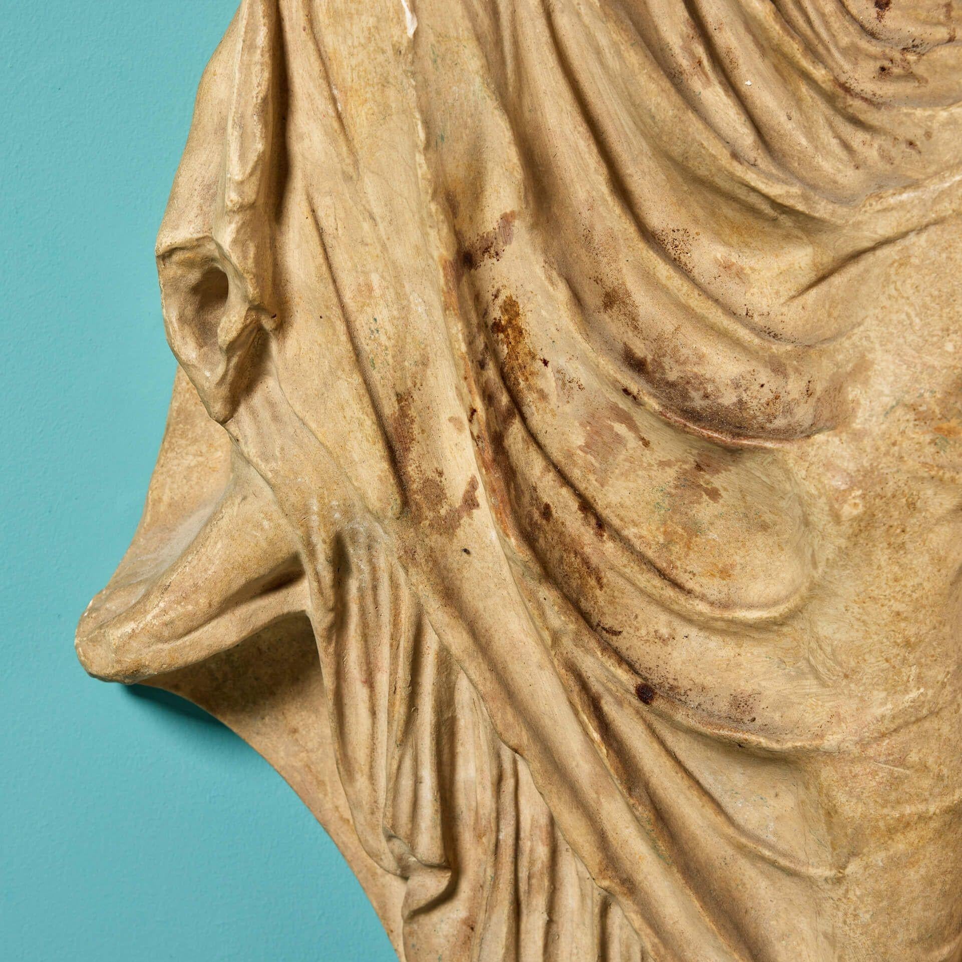 English Antique 20th Century Plaster Sculpture of Nike For Sale