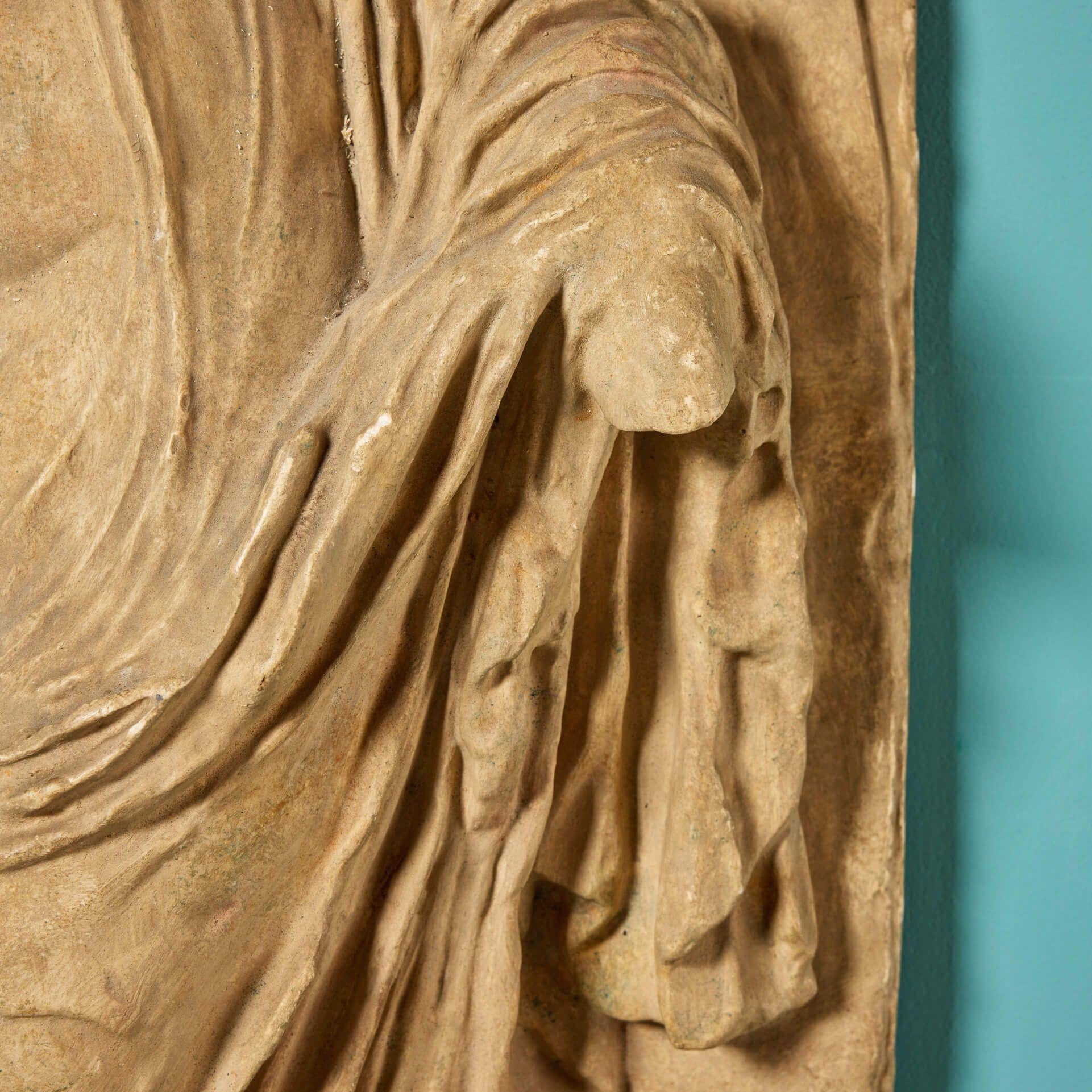 Antique 20th Century Plaster Sculpture of Nike In Fair Condition For Sale In Wormelow, Herefordshire