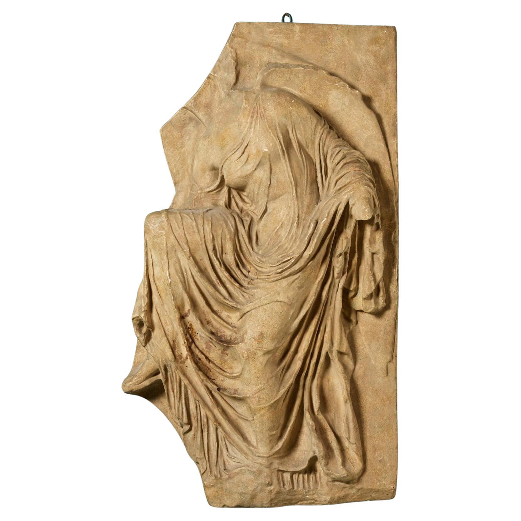 Antique 20th Century Plaster Sculpture of Nike For Sale