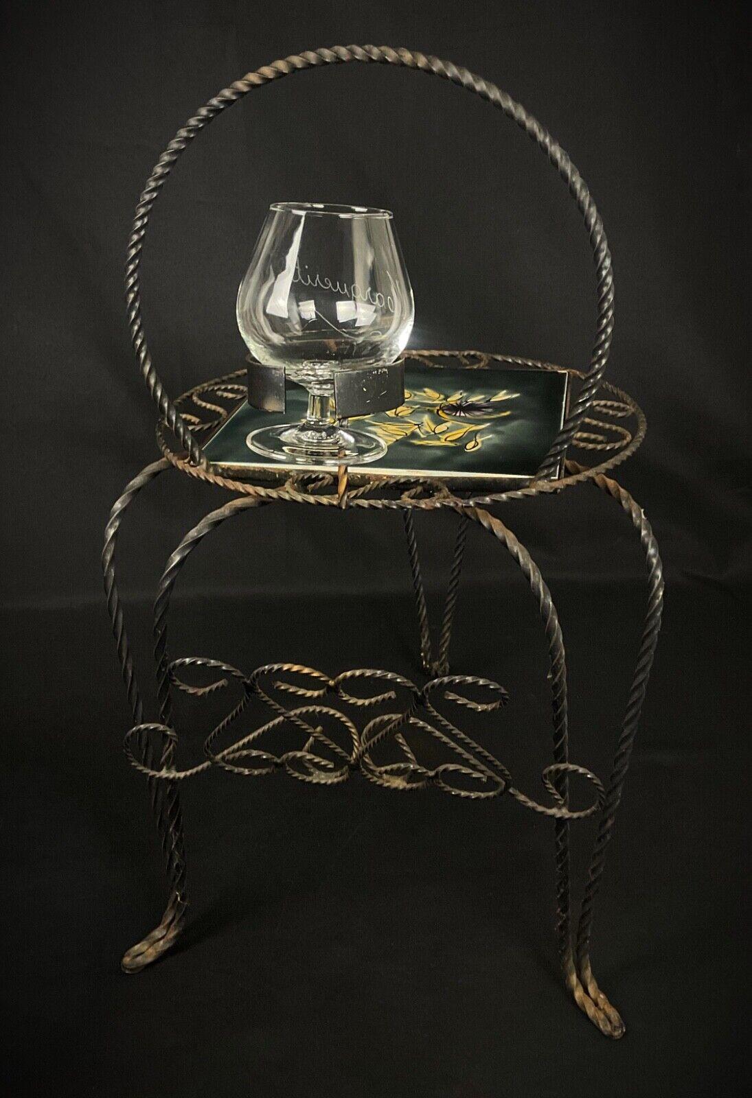 Antique 20th Century Pretty Guéridon Table with Vallauris Tile Floral - 2Y532 For Sale 10
