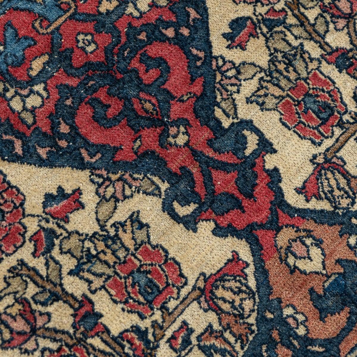 Wool Antique 20th Century Rare Handmade Persian Isfahan Mobarakeh Rug c.1900 For Sale