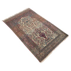 Antique 20th Century Rare Handmade Persian Isfahan Mobarakeh Rug c.1900