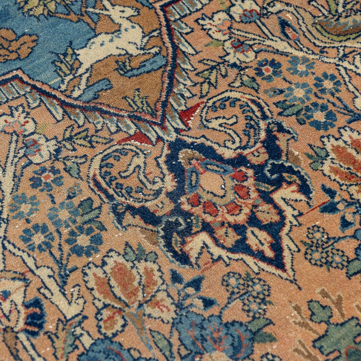 Antique 20th Century Rare Handmade Persian Kashan Rug c.1900 For Sale 7