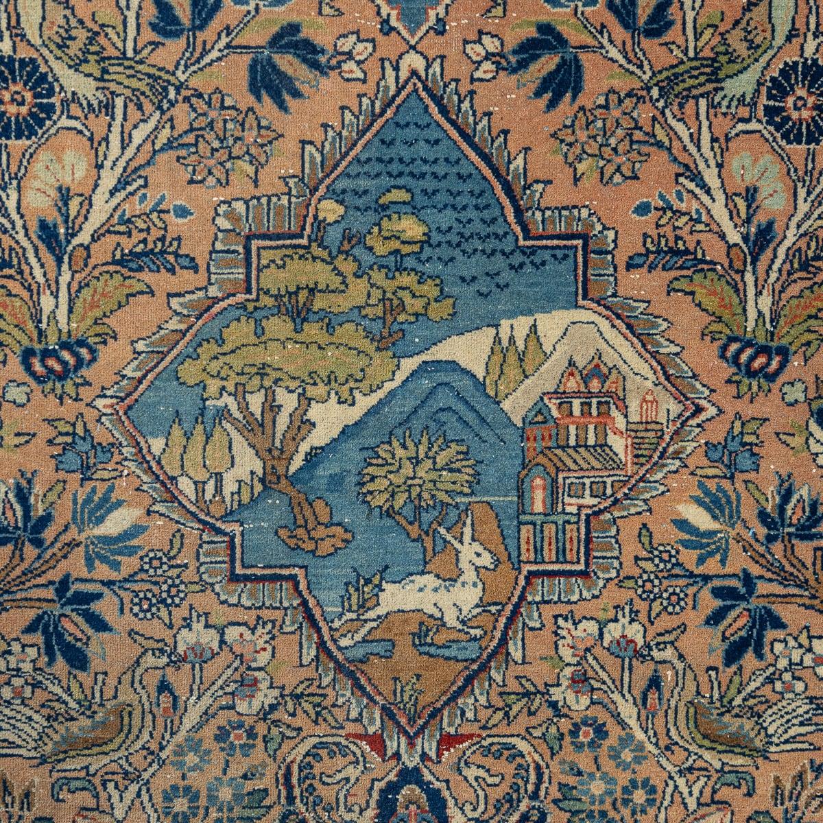 Other Antique 20th Century Rare Handmade Persian Kashan Rug c.1900 For Sale