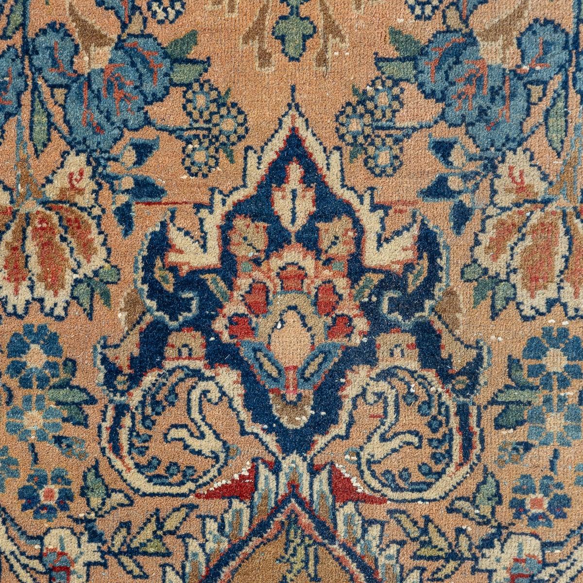 Asian Antique 20th Century Rare Handmade Persian Kashan Rug c.1900 For Sale