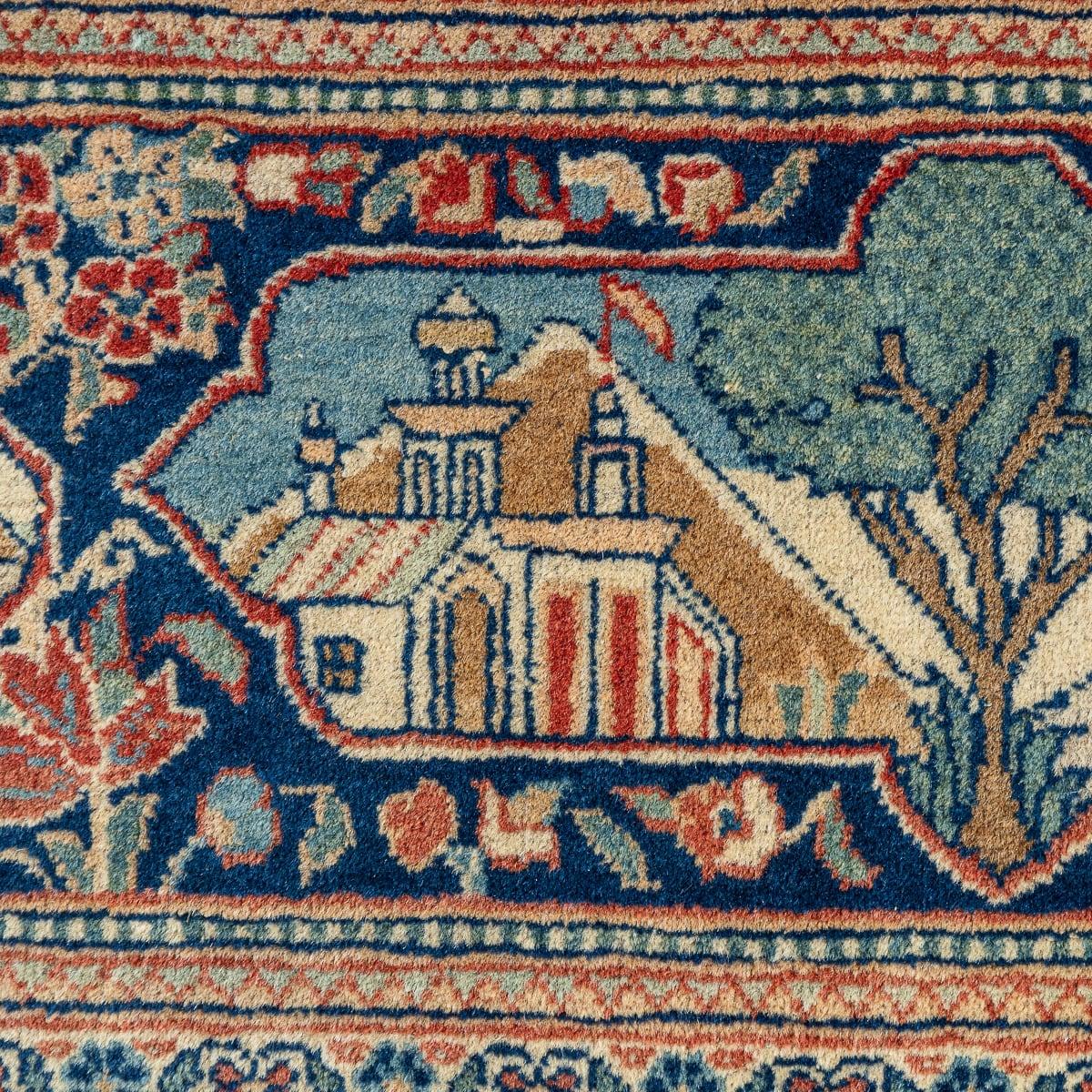 Antique 20th Century Rare Handmade Persian Kashan Rug c.1900 For Sale 2