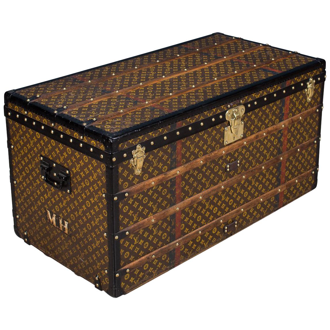 Antique 20th Century Rare Louis Vuitton Steamer Trunk, circa 1910