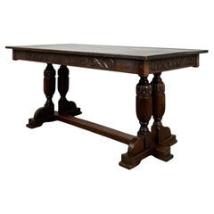 Antique 20th Century Refractory Style Dining Table In Solid Oak ( REF AF-3382 )