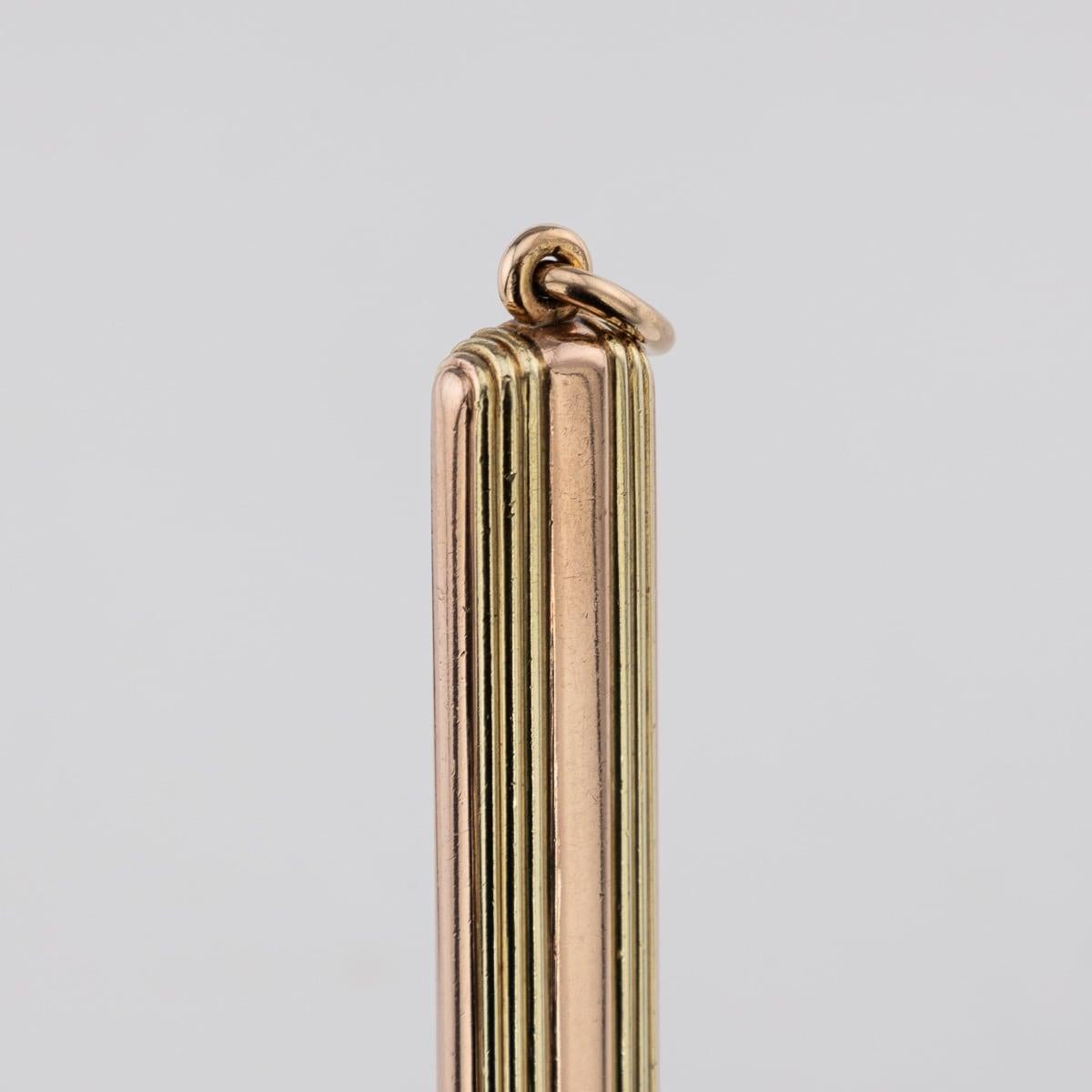 Antique 20th Century Russian Two-Colour Gold & Diamond Pencil, Moscow c.1910 7