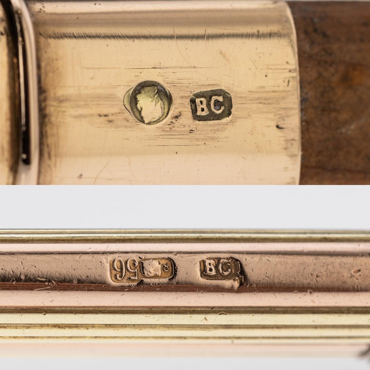 Antique 20th Century Russian Two-Colour Gold & Diamond Pencil, Moscow c.1910 8