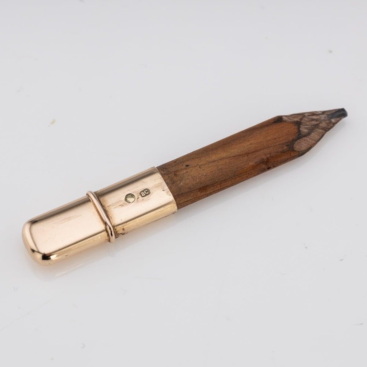 Antique 20th Century Russian Two-Colour Gold & Diamond Pencil, Moscow c.1910 2