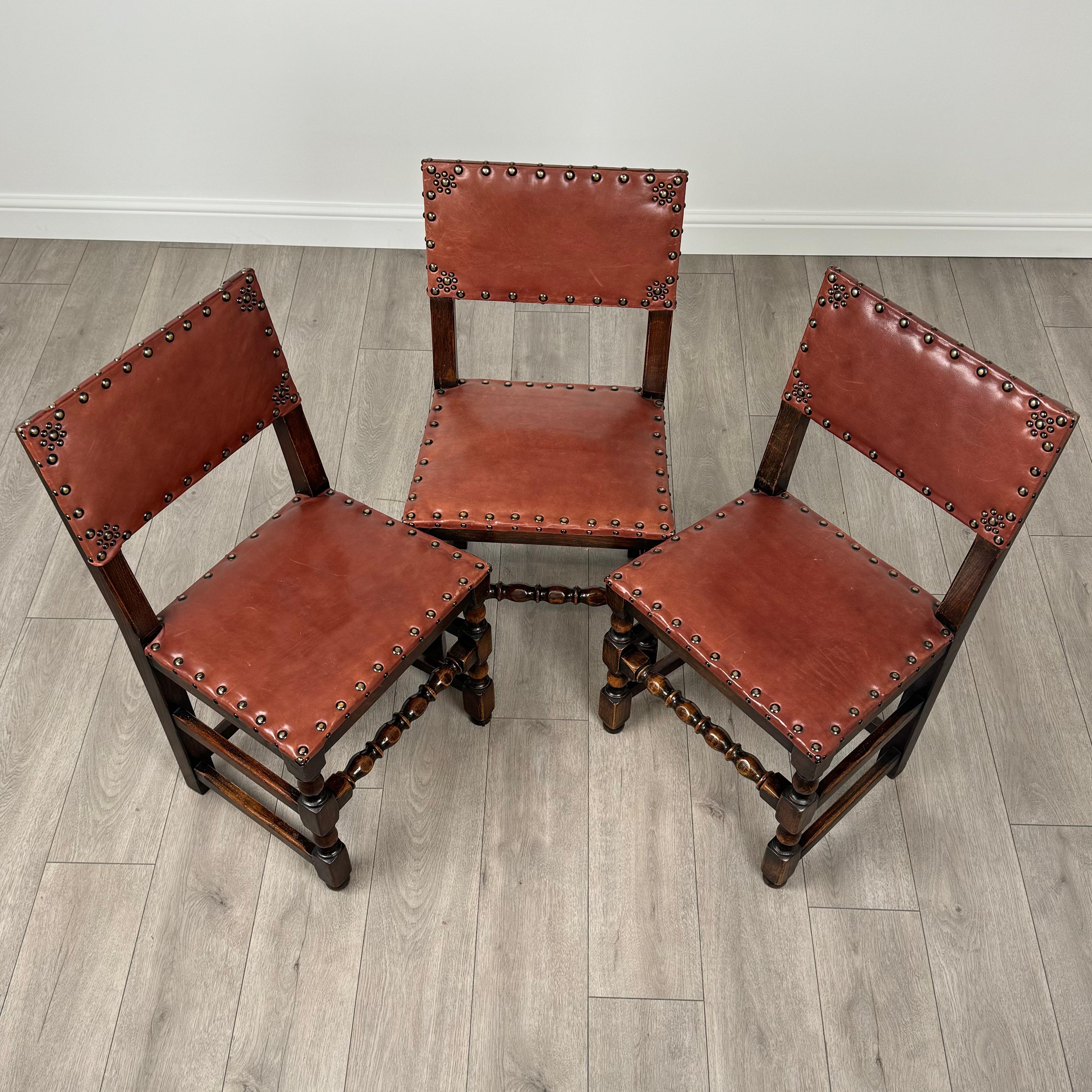 Antico set di 6 sedie da pranzo in Oak di buona qualità del XX secolo ( REF AFS-3606 ) in vendita 6