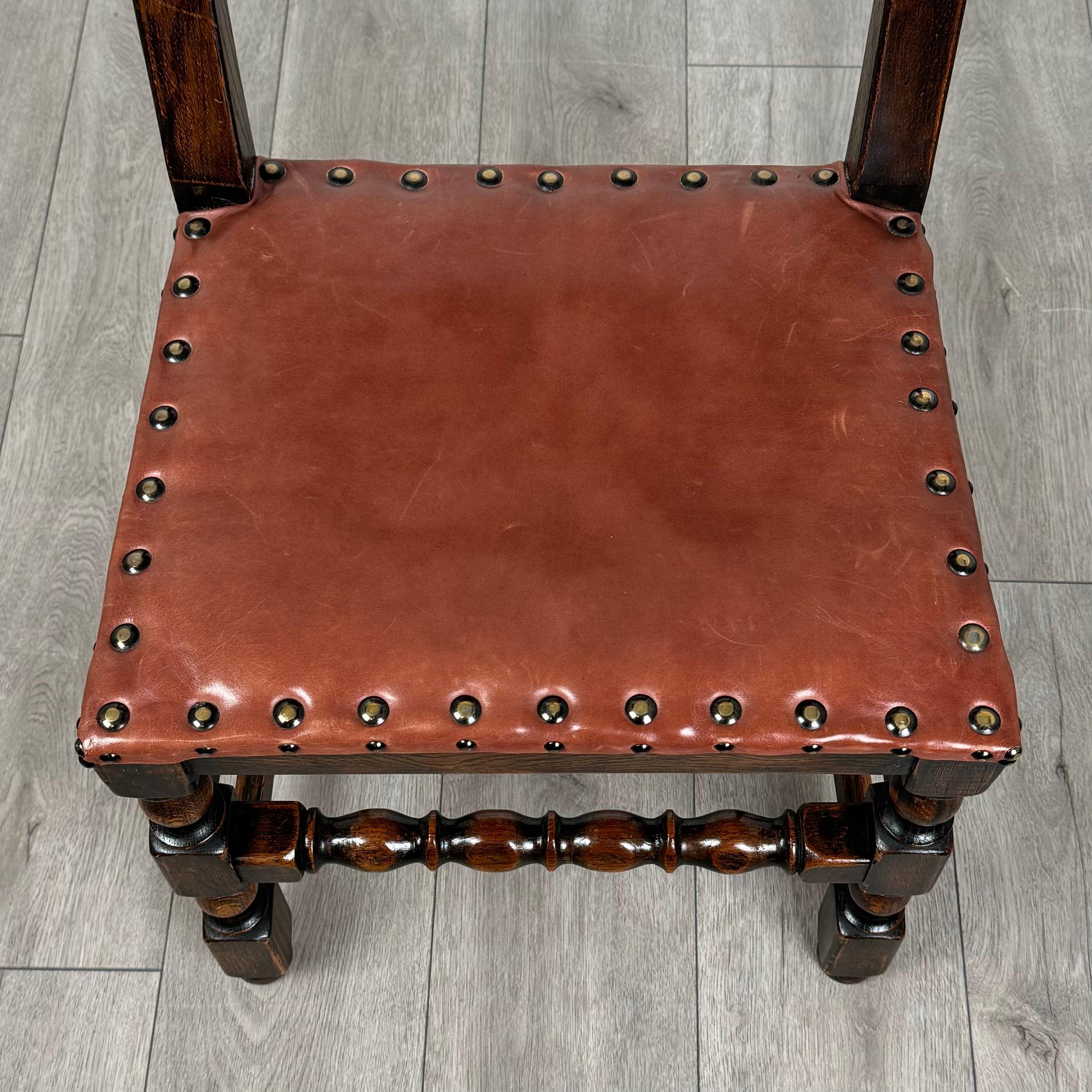 Antico set di 6 sedie da pranzo in Oak di buona qualità del XX secolo ( REF AFS-3606 ) in vendita 3