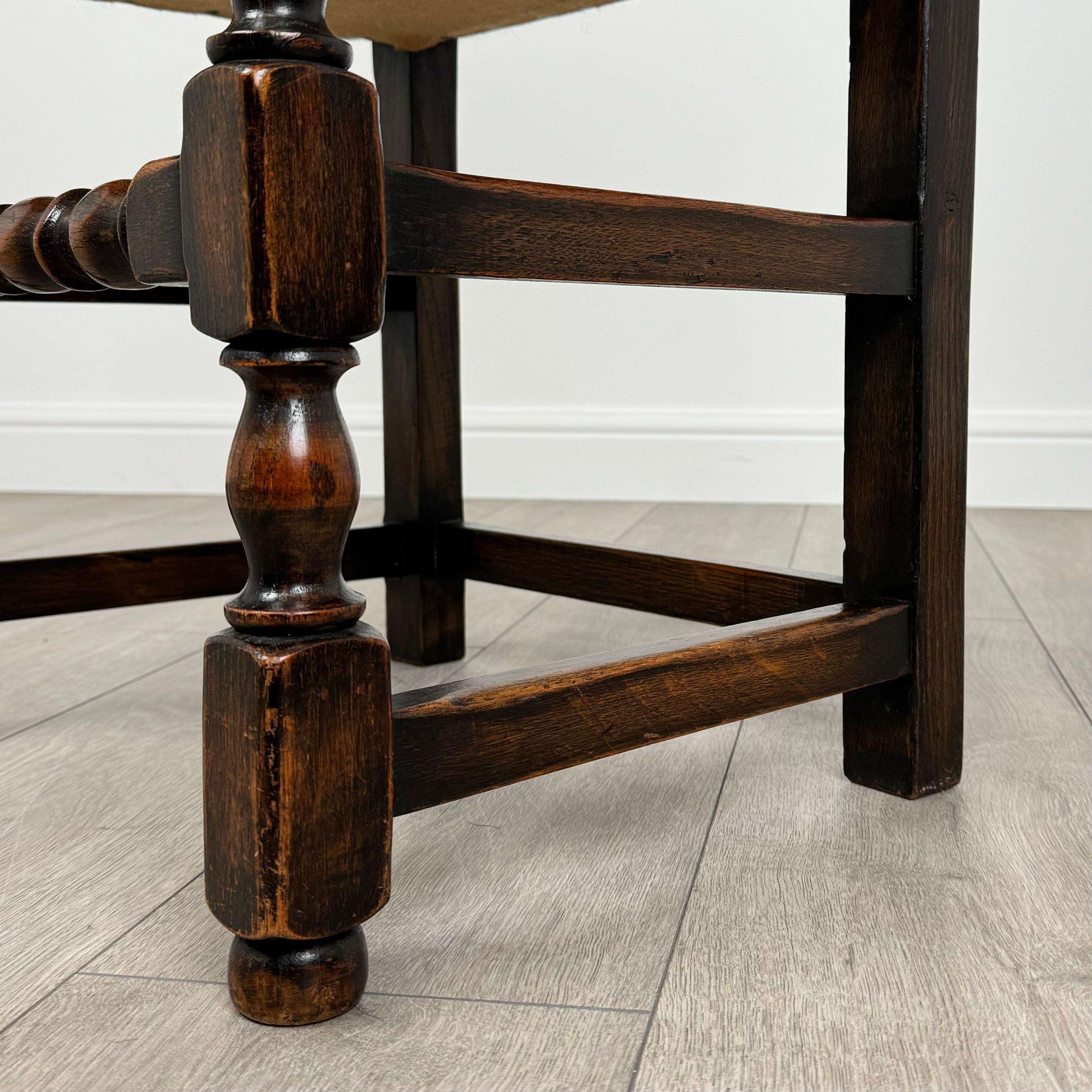Antico set di 6 sedie da pranzo in Oak di buona qualità del XX secolo ( REF AFS-3606 ) in vendita 4
