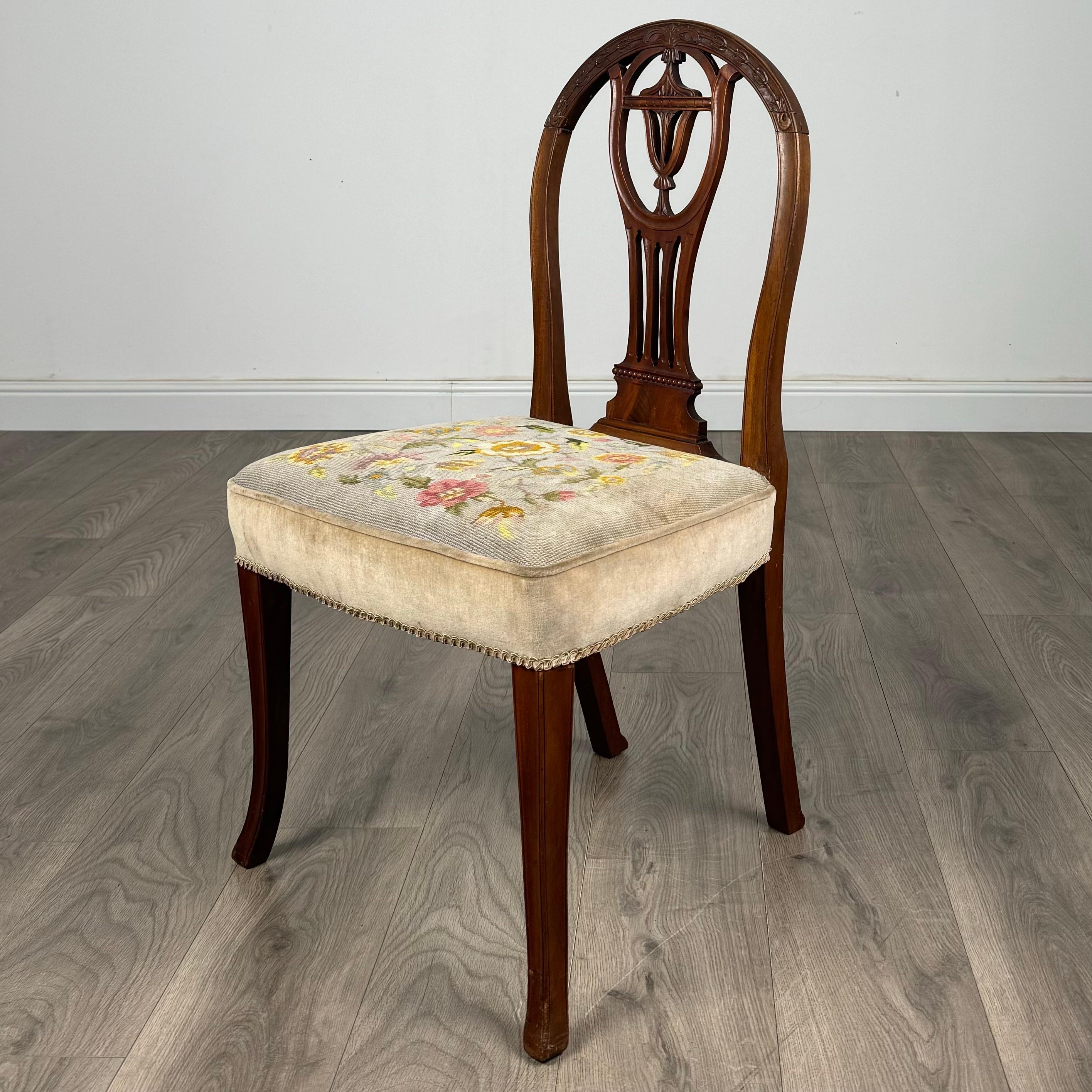 Antico set di 6 sedie da pranzo in stile Hepplewhite del XX secolo ( REF AFS-3373 ) In condizioni buone in vendita a Ledbury, GB