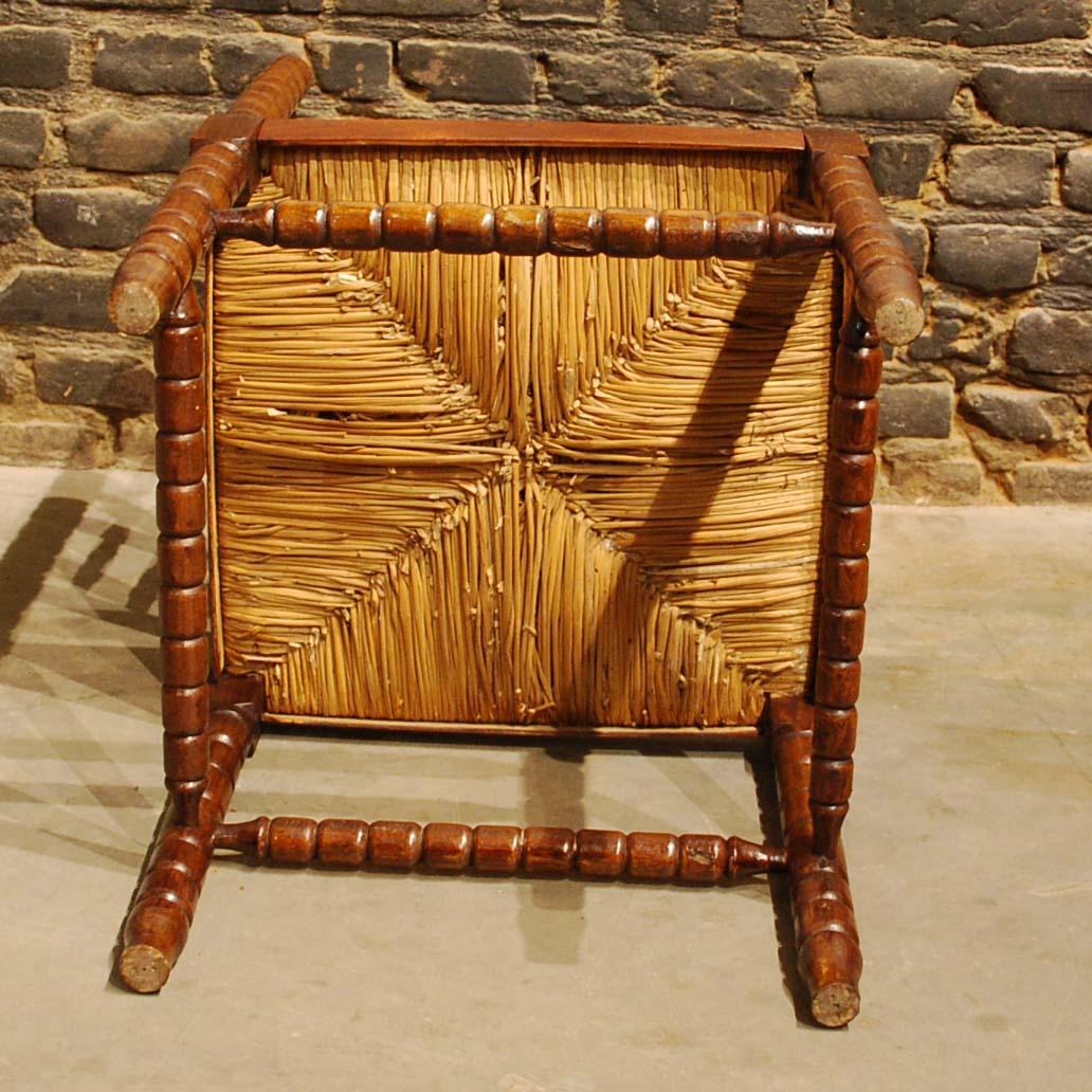 Antique 20th Century Set of French Arts & Crafts Bobbin Corner Chairs 5